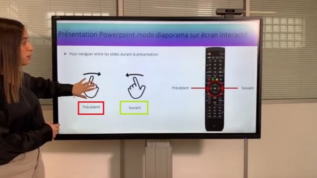 Powerpoint mode diaporama sur écran interactif