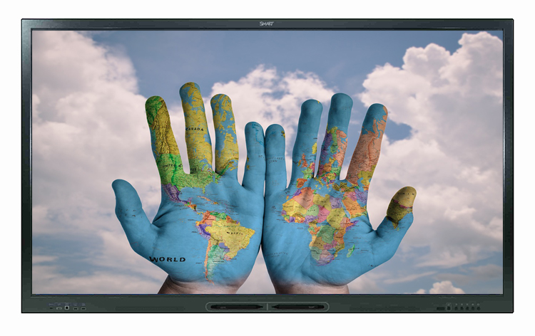 écran numérique interactif dans le secteur d'aide humanitaire
