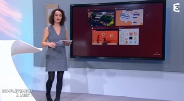 L'écran interactif Easypitch sur le plateau de télévision France 3 Grand Est